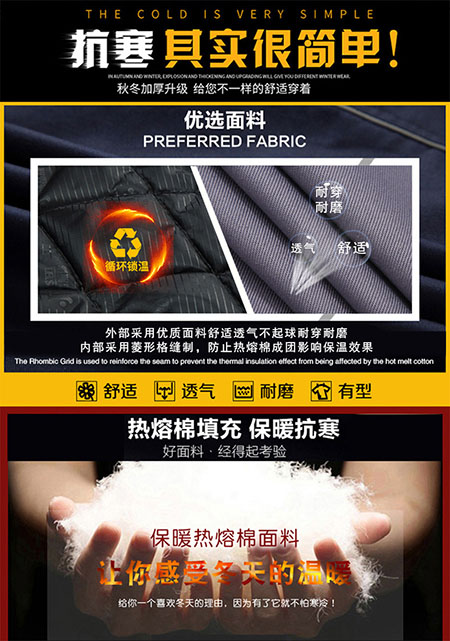 冬季棉服加厚保暖可拆卸内胆定制[现货](图2)