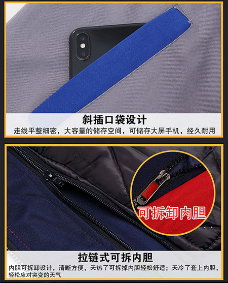 冬季棉服加厚保暖可拆卸内胆定制[现货](图6)