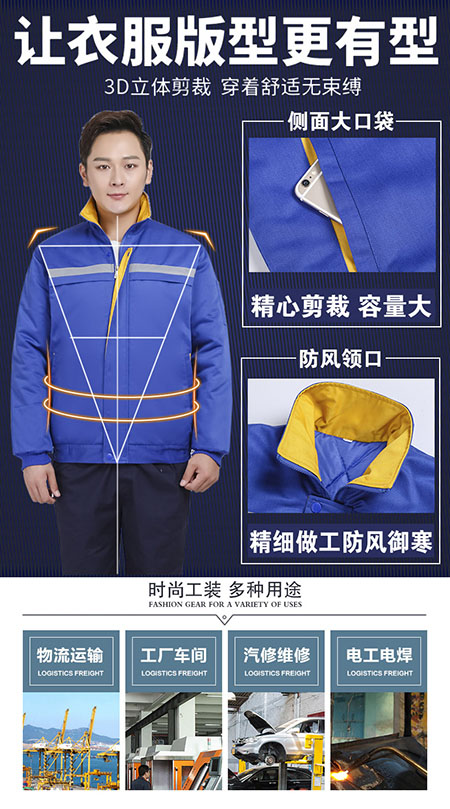工服棉衣冬季加厚棉袄上衣反光条【现货】(图3) 工服棉衣冬季加厚棉袄上衣反光条【现货】(图3)