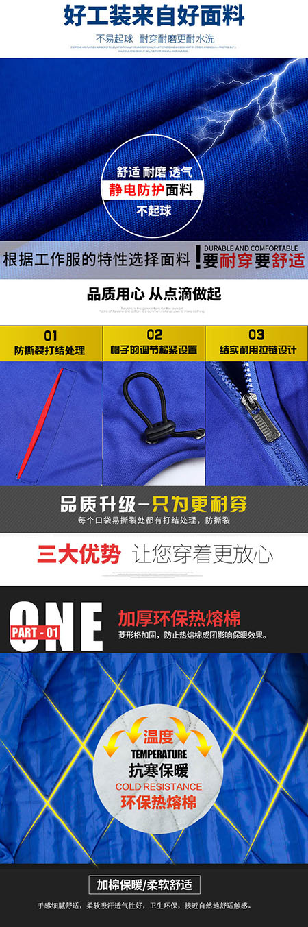 可定制/劳保服防静电棉衣【现货】(图3) 可定制/劳保服防静电棉衣【现货】(图3)