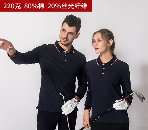 韩版间色领长袖POLO衫【现货】(图1)
