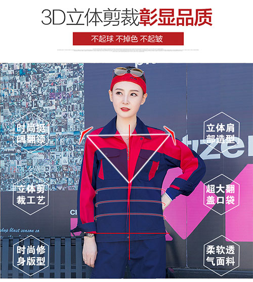 纯棉电焊长袖工作服套装【现货】(图1)